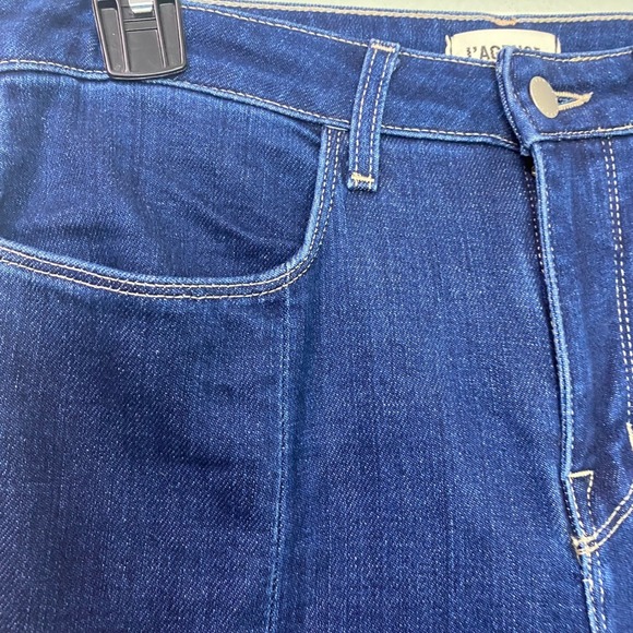 L AGENCE High Rise Beatrix Flare Bootcut Jeans Dark Wash Split Hem Size 27 - Picture 6 of 10